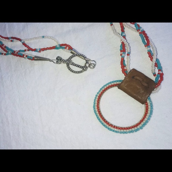Handcrafted Peyote Beaded Circle Necklace Or Eyeglass Holder Necklace - Picture 6 of 7